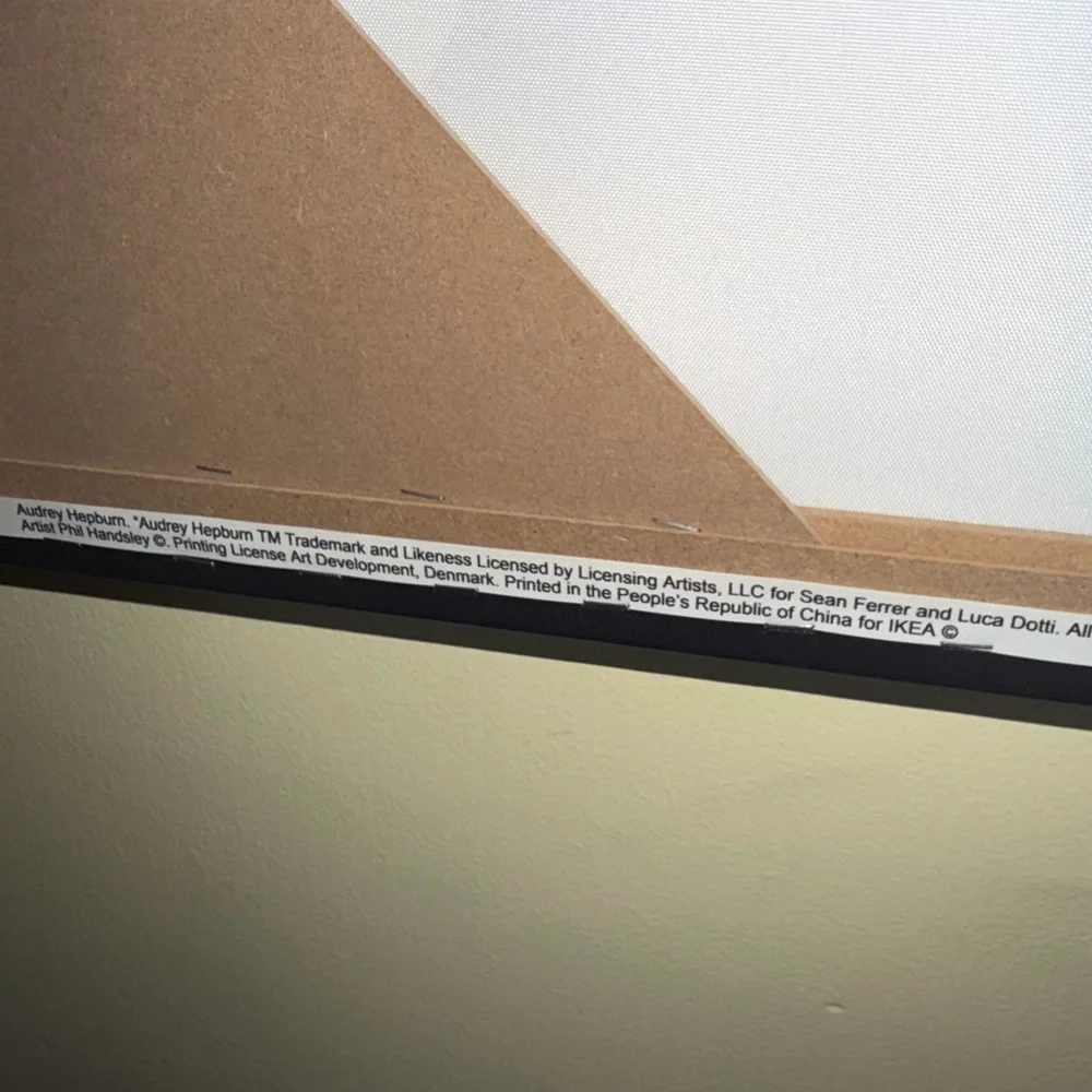 IKEA Black & Gray Audrey Hepburn Silhouette Wall Art